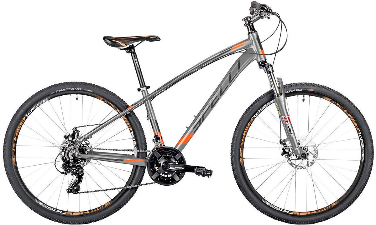 Фотография Велосипед Spelli SX-2700 27,5" (2019)  Серо-оранжевый